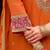 Floral Embroidered Sequinned Chinon Straight Kurta With Trousers & Dupatta