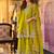 Ethnic Motifs Embroidered V-Neck Sequinned Kurta With Sharara & Dupatta