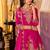 Floral Embroidered Sequinned Chinon A-Line Kurta With Palazzos & Dupatta