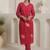 Women Self Design Regular Pure Cotton Kurta with Trousers