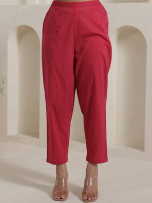 Women Self Design Regular Pure Cotton Kurta with Trousers 7