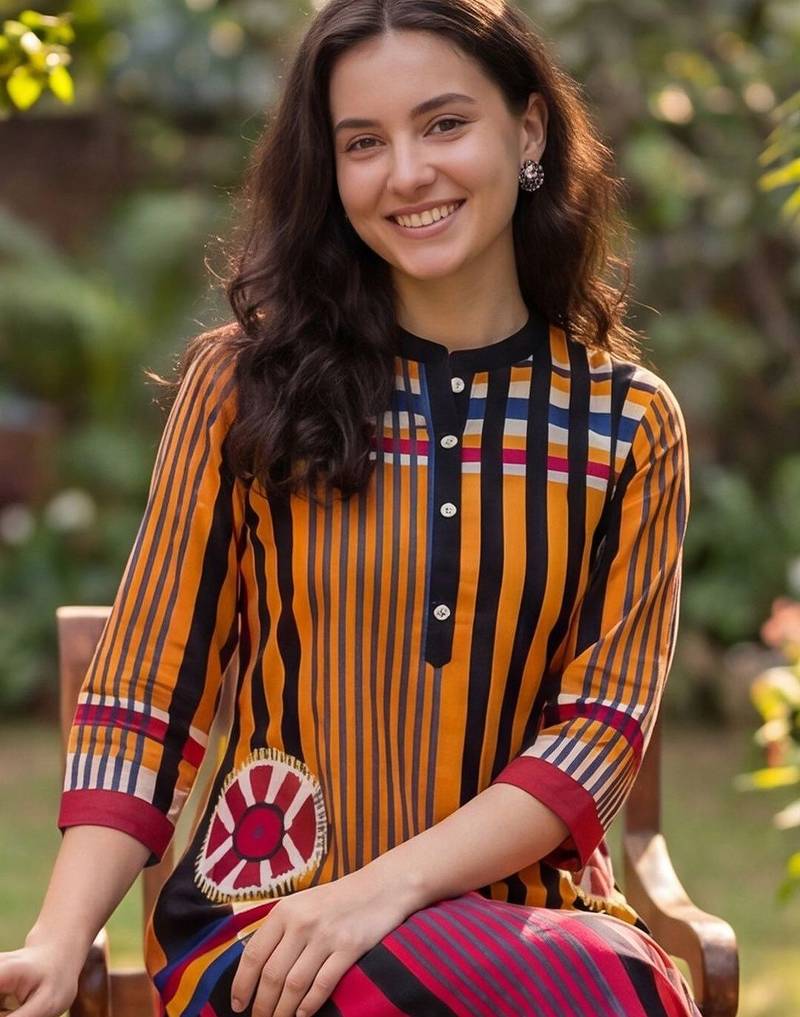 Women Printed Regular Pure Cotton Kurta with Trousers