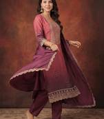 Women Bandhani Printed Regular Sequinned Kurta with Trousers & With Dupatta