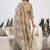 Floral Printed Thread Work Chanderi Silk Kurta with Trouser & Dupatta