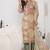 Floral Printed Thread Work Chanderi Silk Kurta with Trouser & Dupatta