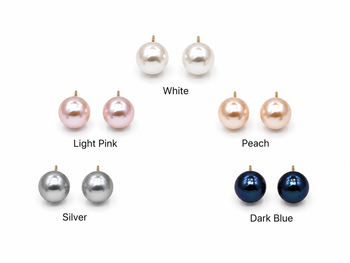 Pearl stud earrings for women, 5 colours, daily wear 1