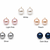Pearl stud earrings for women, 5 colours, daily wear