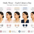 Pearl stud earrings for women, 5 colours, daily wear