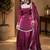 Women floral embroidered regular sequinned fendy satin kurta with sharara & with dupatta