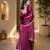 Women floral embroidered regular sequinned fendy satin kurta with sharara & with dupatta