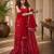 Women bandhani embroidered regular sequinned georgette silk kurta with sharara & with dupatta