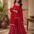 Women bandhani embroidered regular sequinned georgette silk kurta with sharara & with dupatta