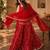 Women bandhani embroidered regular sequinned georgette silk kurta with sharara & with dupatta