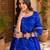 Women bandhani embroidered regular sequinned georgette silk kurta with sharara & with dupatta