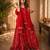 Women bandhani embroidered regular sequinned georgette silk kurta with sharara & with dupatta