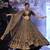 Women's Dark Brown Embroidered Designer Lehenga Choli with V-Neck Blouse & Dupatta