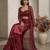 Maroon net readymade 3 piece set with embroidery & sequence work