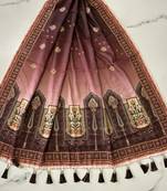 Navratri Ajrakh Print Rayon Lehenga Choli & Blouse With Dupatta