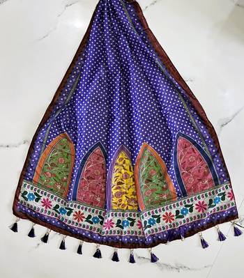 Navratri Ajrakh Print Rayon Lehenga Choli & Blouse With Dupatta 2