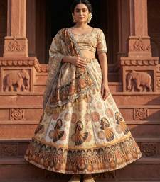 Navratri Ajrakh Print Rayon Lehenga Choli & Blouse With Dupatta