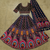Navratri Ajarakh Print Rayon Semi Stitched Lehenga Choli & Unstitched Blouse With Dupatta