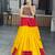 Yellow Rayon Ethnic Lehenga with Kediya Top - Gota Patti & Patch Work