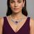 purple amethyst necklace and earrings set silver cz bridal jewellery