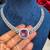 purple amethyst necklace and earrings set silver cz bridal jewellery