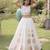 Off-White Mirror Work Silk Blend Printed Navratri Lehenga Choli