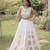 Off-White Mirror Work Silk Blend Printed Navratri Lehenga Choli