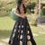 Black Mirror Work Silk Blend Printed Navratri Lehenga Choli