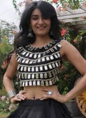 Black Mirror Work Silk Blend Printed Navratri Lehenga Choli 4