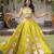 Parrot Green Mirror Work Silk Blend Printed Navratri Lehenga Choli