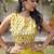 Parrot Green Mirror Work Silk Blend Printed Navratri Lehenga Choli