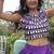 Purple Mirror Work Silk Blend Printed Navratri Lehenga Choli