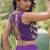 Purple Mirror Work Silk Blend Printed Navratri Lehenga Choli