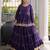 Purple Gota Patti Cotton Poly Embroidered Navratri Lehenga Choli