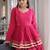 Rani Pink Gota Patti Cotton Poly Embroidered Navratri Lehenga Choli