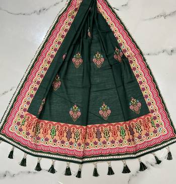 Navratri Ajrakh Print Rayon Lehenga Choli & Blouse With Dupatta 4
