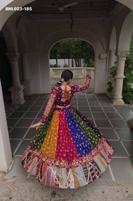 Multicolor Thread Work Georgette Embroidered Navratri Lehenga Choli 2