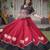 Red Thread Work Silk Blend Embroidered Navratri Lehenga Choli