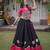 Black Thread Work Silk Blend Embroidered Navratri Lehenga Choli