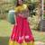 Pink Thread Work Silk Blend Embroidered Navratri Lehenga Choli
