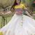 off white silk blend embroidered Navratri lehenga choli