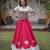 pink silk blend embroidered Navratri lehenga choli