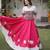 pink silk blend embroidered Navratri lehenga choli