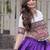 purple silk blend embroidered Navratri lehenga choli