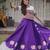 purple silk blend embroidered Navratri lehenga choli