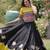 black silk blend embroidered Navratri lehenga choli