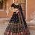 Navratri Ajrakh Print Rayon Lehenga Choli & Blouse With Dupatta